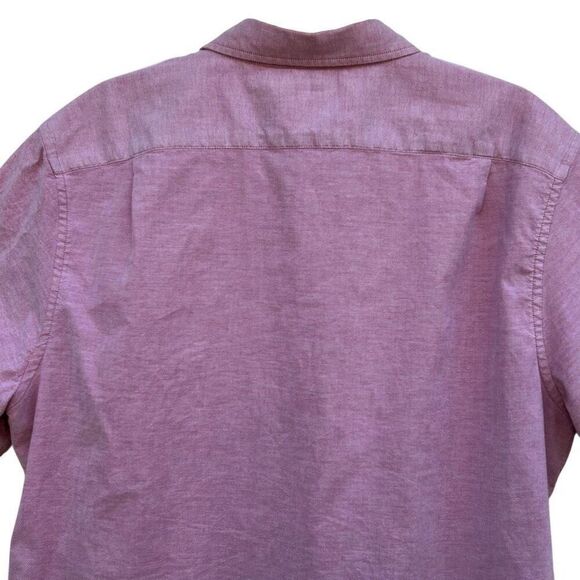 Nautica Casual Button Down Shirt Men's XL Red Classic Fit Logo Short Sleeve - Picture 6 of 10